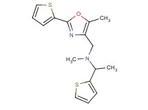N-methyl-N-{[5-methyl-2-(2-thienyl)-1,3-oxazol-4-yl]methyl}-1-(2-thienyl)ethanamine