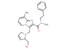 3-{[2-(hydroxymethyl)-2,5-dihydro-1H-pyrrol-1-yl]methyl}-N,8-dimethyl-N-(2-phenylethyl)imidazo[1,2-a]pyridine-2-carboxamide