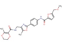N-{[2-(4-{[5-(methoxymethyl)-2-furoyl]amino}phenyl)-5-methyl-1,3-oxazol-4-yl]methyl}-3-methyl-5,6-dihydro-1,4-dioxine-2-carboxamide