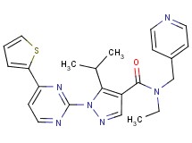 N-ethyl-5-isopropyl-N-(4-pyridinylmethyl)-1-[4-(2-thienyl)-2-pyrimidinyl]-1H-pyrazole-4-carboxamide