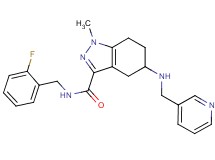 N-(2-fluorobenzyl)-1-methyl-5-[(3-pyridinylmethyl)amino]-4,5,6,7-tetrahydro-1H-indazole-3-carboxamide