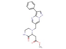 methyl {3-oxo-1-[(3-phenylpyrazolo[1,5-a]pyrimidin-6-yl)methyl]piperazin-2-yl}acetate