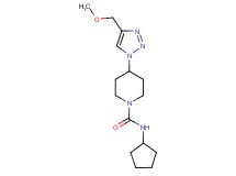 N-cyclopentyl-4-[4-(methoxymethyl)-1H-1,2,3-triazol-1-yl]-1-piperidinecarboxamide
