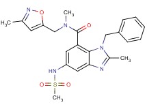 1-benzyl-N,2-dimethyl-N-[(3-methyl-5-isoxazolyl)methyl]-5-[(methylsulfonyl)amino]-1H-benzimidazole-7-carboxamide