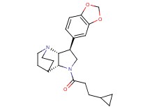 (2R*,3S*,6R*)-3-(1,3-benzodioxol-5-yl)-5-(3-cyclopropylpropanoyl)-1,5-diazatricyclo[5.2.2.0~2,6~]undecane