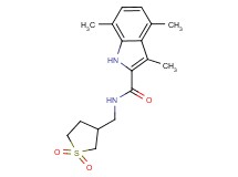 N-[(1,1-dioxidotetrahydro-3-thienyl)methyl]-3,4,7-trimethyl-1H-indole-2-carboxamide
