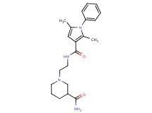 1-(2-{[(2,5-dimethyl-1-phenyl-1H-pyrrol-3-yl)carbonyl]amino}ethyl)piperidine-3-carboxamide