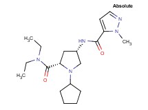 (4S)-1-cyclopentyl-N,N-diethyl-4-{[(1-methyl-1H-pyrazol-5-yl)carbonyl]amino}-L-prolinamide