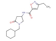 N-[1-(cyclohexylmethyl)-5-oxo-3-pyrrolidinyl]-3-ethyl-5-isoxazolecarboxamide