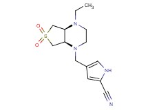 4-{[(4aS*,7aR*)-4-ethyl-6,6-dioxidohexahydrothieno[3,4-b]pyrazin-1(2H)-yl]methyl}-1H-pyrrole-2-carbonitrile