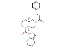 (4aR*,8aR*)-6-(3-phenylpropanoyl)-1-(4,5,6,7-tetrahydro-2-benzothien-1-ylcarbonyl)decahydro-1,6-naphthyridine