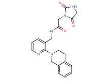 N-{[2-(3,4-dihydroisoquinolin-2(1H)-yl)pyridin-3-yl]methyl}-2-(2,5-dioxoimidazolidin-1-yl)acetamide