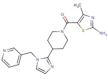 4-methyl-5-({4-[1-(pyridin-3-ylmethyl)-1H-imidazol-2-yl]piperidin-1-yl}carbonyl)-1,3-thiazol-2-amine