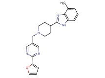 2-(1-{[2-(2-furyl)-5-pyrimidinyl]methyl}-4-piperidinyl)-4-methyl-1H-benzimidazole