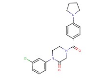 1-(3-chlorophenyl)-4-[4-(1-pyrrolidinyl)benzoyl]-2-piperazinone