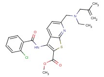 methyl 3-[(2-chlorobenzoyl)amino]-6-{[ethyl(2-methyl-2-propen-1-yl)amino]methyl}thieno[2,3-b]pyridine-2-carboxylate