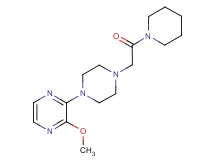 2-methoxy-3-{4-[2-oxo-2-(1-piperidinyl)ethyl]-1-piperazinyl}pyrazine
