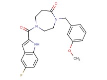 1-[(5-fluoro-1H-indol-2-yl)carbonyl]-4-(3-methoxybenzyl)-1,4-diazepan-5-one