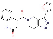 4-{[3-(2-furyl)-1,4,6,7-tetrahydro-5H-pyrazolo[4,3-c]pyridin-5-yl]carbonyl}-3,4-dihydroquinolin-2(1H)-one