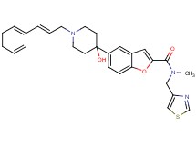 5-{4-hydroxy-1-[(2E)-3-phenyl-2-propen-1-yl]-4-piperidinyl}-N-methyl-N-(1,3-thiazol-4-ylmethyl)-1-benzofuran-2-carboxamide