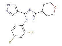 1-(2,4-difluorophenyl)-5-(1H-pyrazol-4-yl)-3-(tetrahydro-2H-pyran-4-yl)-1H-1,2,4-triazole