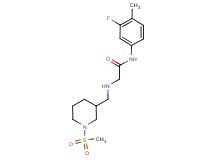 N-(3-fluoro-4-methylphenyl)-2-({[1-(methylsulfonyl)piperidin-3-yl]methyl}amino)acetamide