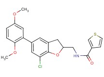 N-{[7-chloro-5-(2,5-dimethoxyphenyl)-2,3-dihydro-1-benzofuran-2-yl]methyl}-3-thiophenecarboxamide