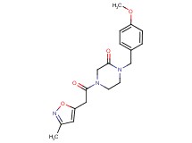 1-(4-methoxybenzyl)-4-[(3-methyl-5-isoxazolyl)acetyl]-2-piperazinone