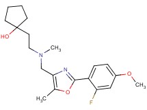 1-{2-[{[2-(2-fluoro-4-methoxyphenyl)-5-methyl-1,3-oxazol-4-yl]methyl}(methyl)amino]ethyl}cyclopentanol