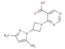 4-[3-(3,5-dimethyl-1H-pyrazol-1-yl)azetidin-1-yl]pyrimidine-5-carboxylic acid