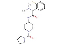 2-(dimethylamino)-2-(2-fluorophenyl)-N-[1-(1-pyrrolidinylcarbonyl)-4-piperidinyl]acetamide