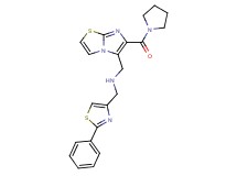 1-(2-phenyl-1,3-thiazol-4-yl)-N-{[6-(1-pyrrolidinylcarbonyl)imidazo[2,1-b][1,3]thiazol-5-yl]methyl}methanamine