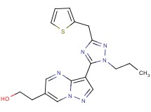 2-{3-[1-propyl-3-(2-thienylmethyl)-1H-1,2,4-triazol-5-yl]pyrazolo[1,5-a]pyrimidin-6-yl}ethanol