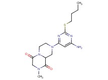 8-[6-amino-2-(butylthio)pyrimidin-4-yl]-2-methyltetrahydro-2H-pyrazino[1,2-a]pyrazine-1,4(3H,6H)-dione