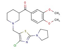 (1-{[4-chloro-2-(1-pyrrolidinyl)-1,3-thiazol-5-yl]methyl}-3-piperidinyl)(3,4-dimethoxyphenyl)methanone