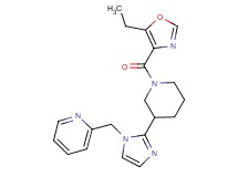 2-[(2-{1-[(5-ethyl-1,3-oxazol-4-yl)carbonyl]piperidin-3-yl}-1H-imidazol-1-yl)methyl]pyridine