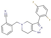 2-{[3-(2,5-difluorophenyl)-1,4,6,7-tetrahydro-5H-pyrazolo[4,3-c]pyridin-5-yl]methyl}benzonitrile trifluoroacetate