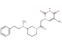 5-methyl-1-(2-{3-[methyl(2-phenylethyl)amino]-1-piperidinyl}-2-oxoethyl)-2,4(1H,3H)-pyrimidinedione