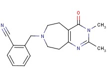 2-[(2,3-dimethyl-4-oxo-3,4,5,6,8,9-hexahydro-7H-pyrimido[4,5-d]azepin-7-yl)methyl]benzonitrile