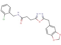 3-[5-(1,3-benzodioxol-5-ylmethyl)-1,3,4-oxadiazol-2-yl]-N-(2-chlorobenzyl)propanamide