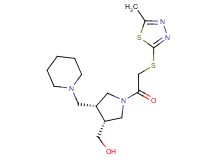 [(3R*,4R*)-1-{[(5-methyl-1,3,4-thiadiazol-2-yl)thio]acetyl}-4-(piperidin-1-ylmethyl)pyrrolidin-3-yl]methanol