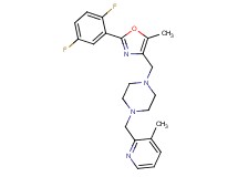 1-{[2-(2,5-difluorophenyl)-5-methyl-1,3-oxazol-4-yl]methyl}-4-[(3-methyl-2-pyridinyl)methyl]piperazine