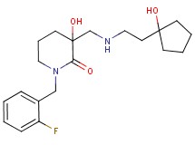 1-(2-fluorobenzyl)-3-hydroxy-3-({[2-(1-hydroxycyclopentyl)ethyl]amino}methyl)piperidin-2-one