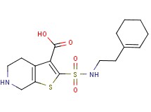 2-{[(2-cyclohex-1-en-1-ylethyl)amino]sulfonyl}-4,5,6,7-tetrahydrothieno[2,3-c]pyridine-3-carboxylic acid