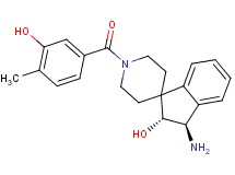 (2R*,3R*)-3-amino-1'-(3-hydroxy-4-methylbenzoyl)-2,3-dihydrospiro[indene-1,4'-piperidin]-2-ol
