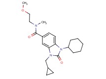 1-cyclohexyl-3-(cyclopropylmethyl)-N-(2-methoxyethyl)-N-methyl-2-oxo-2,3-dihydro-1H-benzimidazole-5-carboxamide