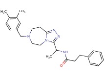 N-{1-[7-(3,4-dimethylbenzyl)-6,7,8,9-tetrahydro-5H-[1,2,4]triazolo[4,3-d][1,4]diazepin-3-yl]ethyl}-3-phenylpropanamide