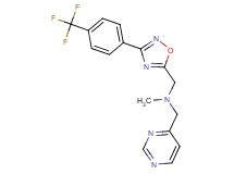 N-methyl-1-(4-pyrimidinyl)-N-({3-[4-(trifluoromethyl)phenyl]-1,2,4-oxadiazol-5-yl}methyl)methanamine