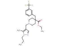 ethyl 1-[(5-methyl-1-propyl-1H-pyrazol-4-yl)methyl]-4-[3-(trifluoromethyl)benzyl]-4-piperidinecarboxylate