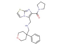 1-(4-phenyltetrahydro-2H-pyran-4-yl)-N-{[6-(1-pyrrolidinylcarbonyl)imidazo[2,1-b][1,3]thiazol-5-yl]methyl}methanamine